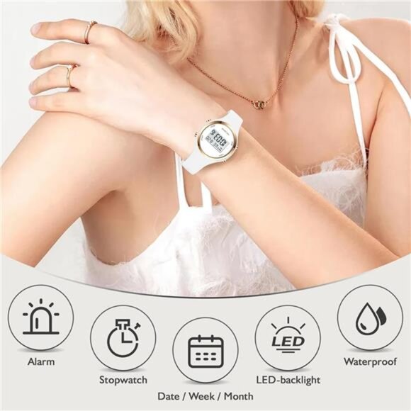 Outdoor Sport Watches Alarm Clock 5Bar Waterproof LED Digital Watch - Picture 4 of 7